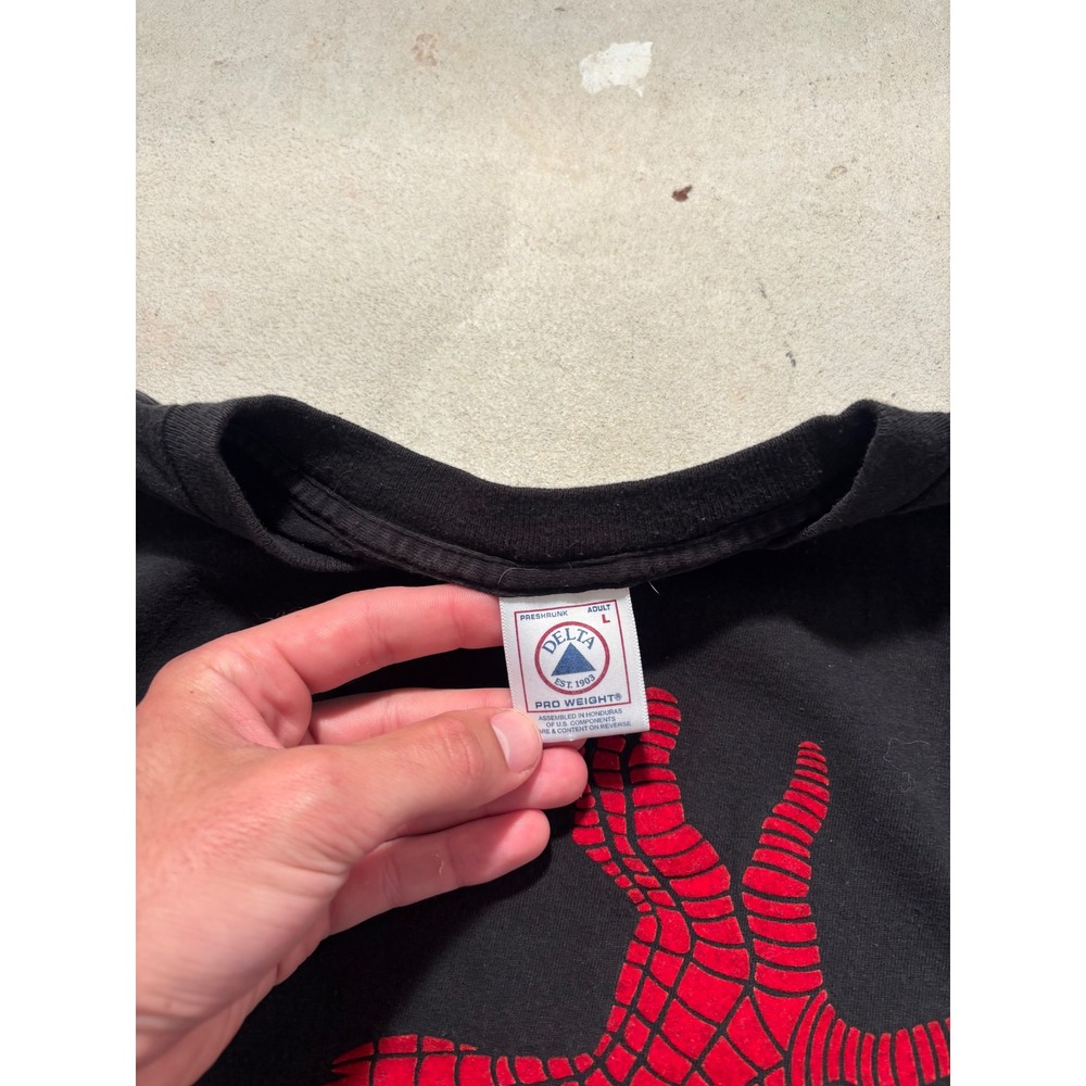 Vintage Delta Pro Weight Spider-Man Graphic T-Shirt Mens Large Black Marvel Tee - Picture 3 of 5